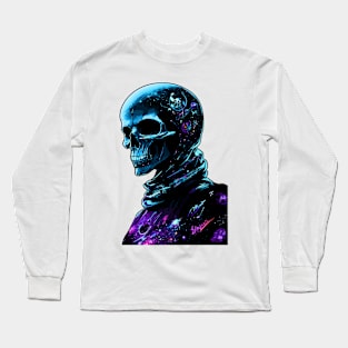 Graffiti Space Skull Long Sleeve T-Shirt